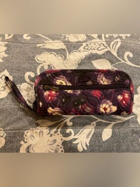 Lug Flipper Felt-Lined Organized Jewelry Clutch, Watercolor Purple